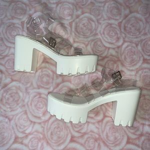 **MUST GO** White Platform Heels